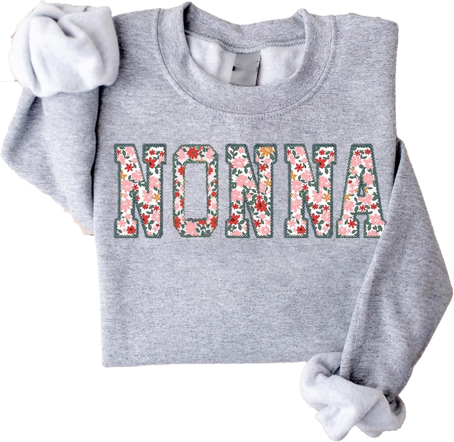 Personalized Embroidered Applique Grandma Sweatshirt for Women