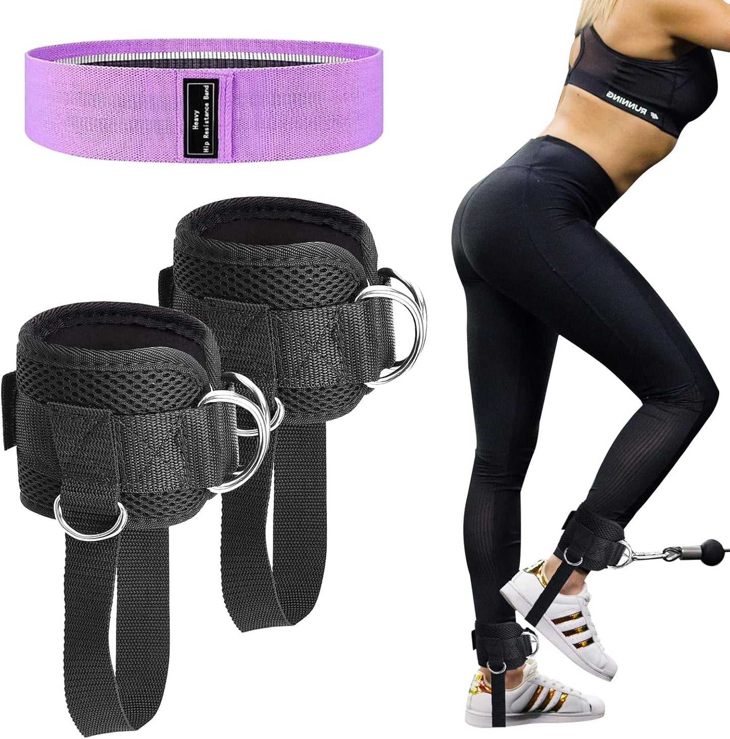 LUXE Ankle Straps: Comfortable Leg Workout Essential