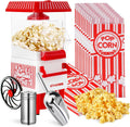 Popcorn Machine Hot Air Popcorn Maker Kit - Portable 10-Cup Popper