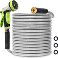 Metal Garden Hose 75ft Stainless Steel - Heavy Duty No Kink