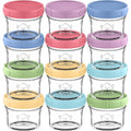 12pk Leak-Proof Glass Baby Food Jars - BPA-Free Snack Storage