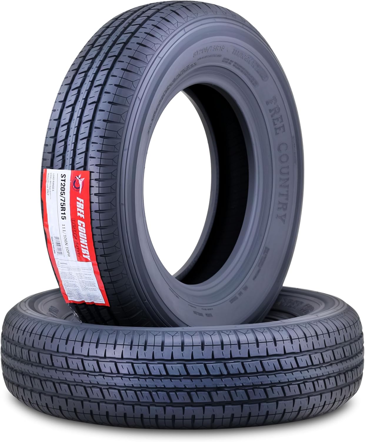 Heavy Duty Trailer Tires ST205/75R15 with Scuff Guard Protection