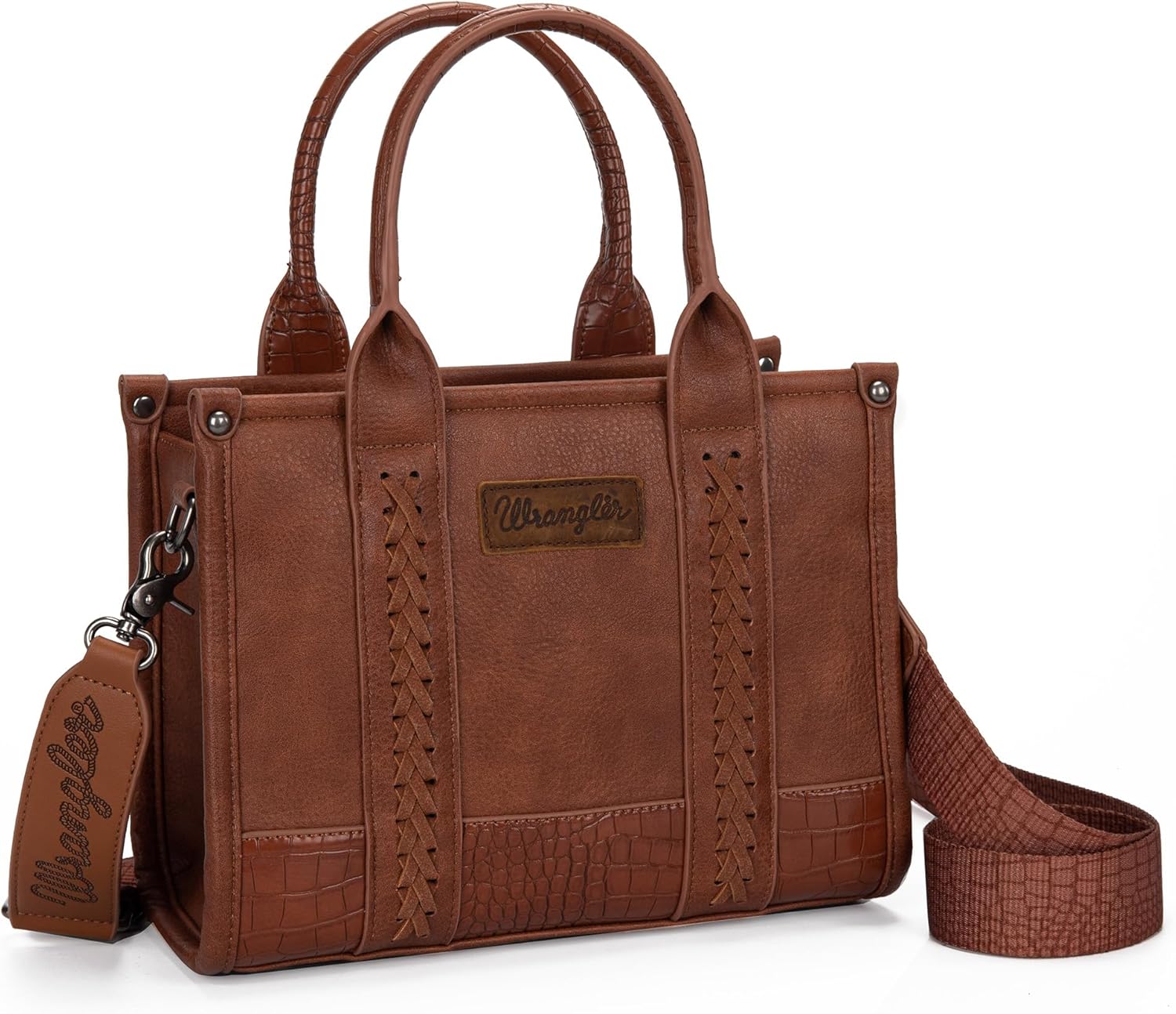 Montana West Wrangler Tote Bag for Women with Cow Print Design