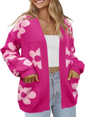 Women's Open Front Cardigan Lightweight Pocketed Sweater - Casual Fit