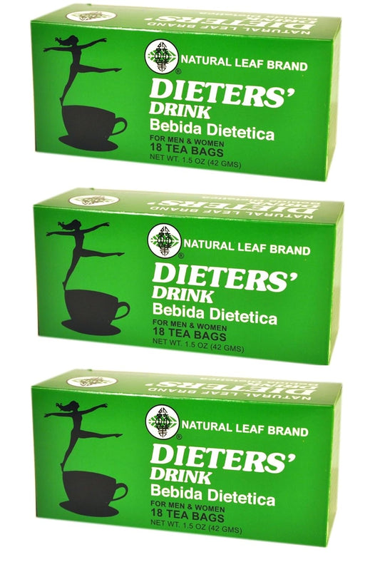 Natural Leaf Dieter Drink Tea for Men and Women - 3 Boxes