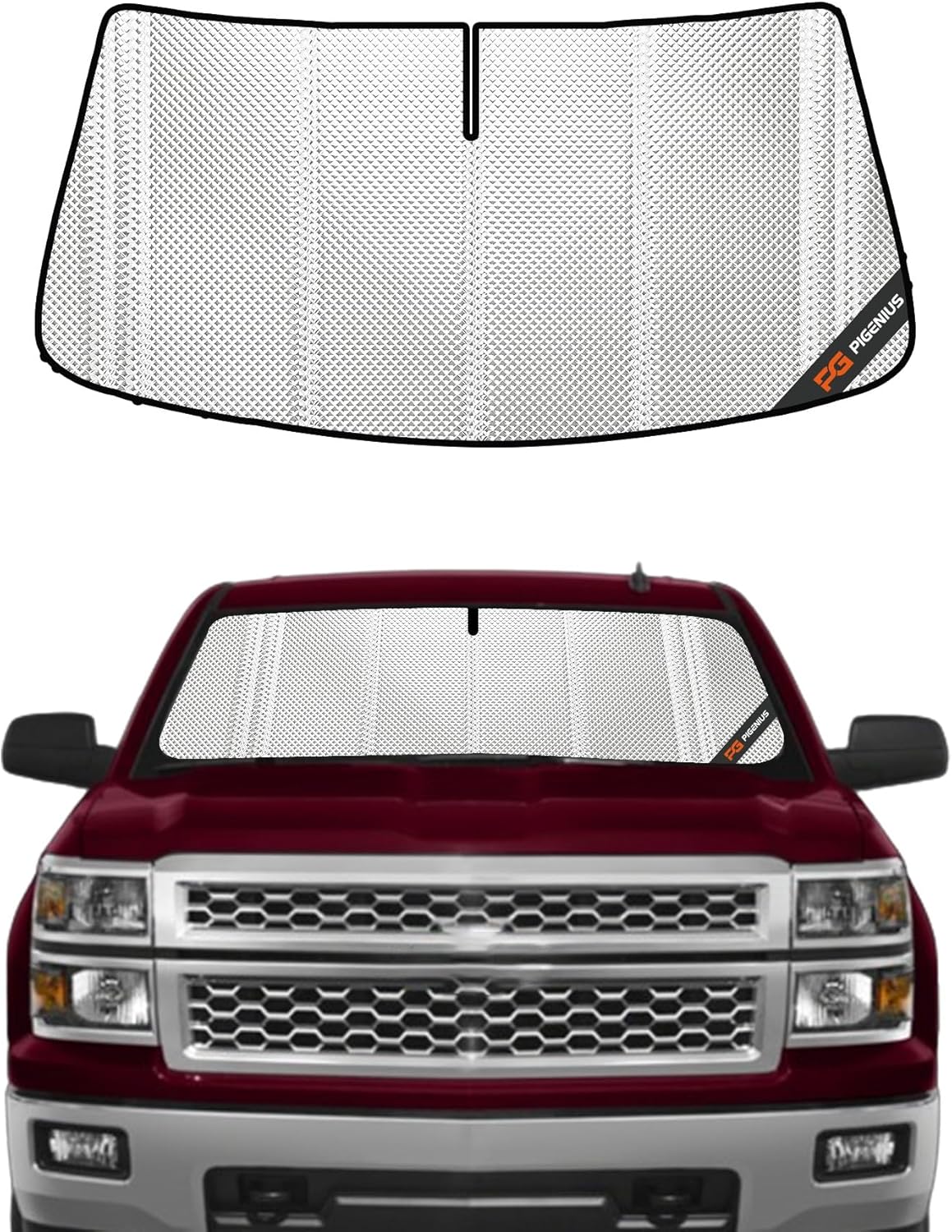 Windshield Sun Shade for Chevrolet Silverado/GMC Sierra 1500 2014-2018