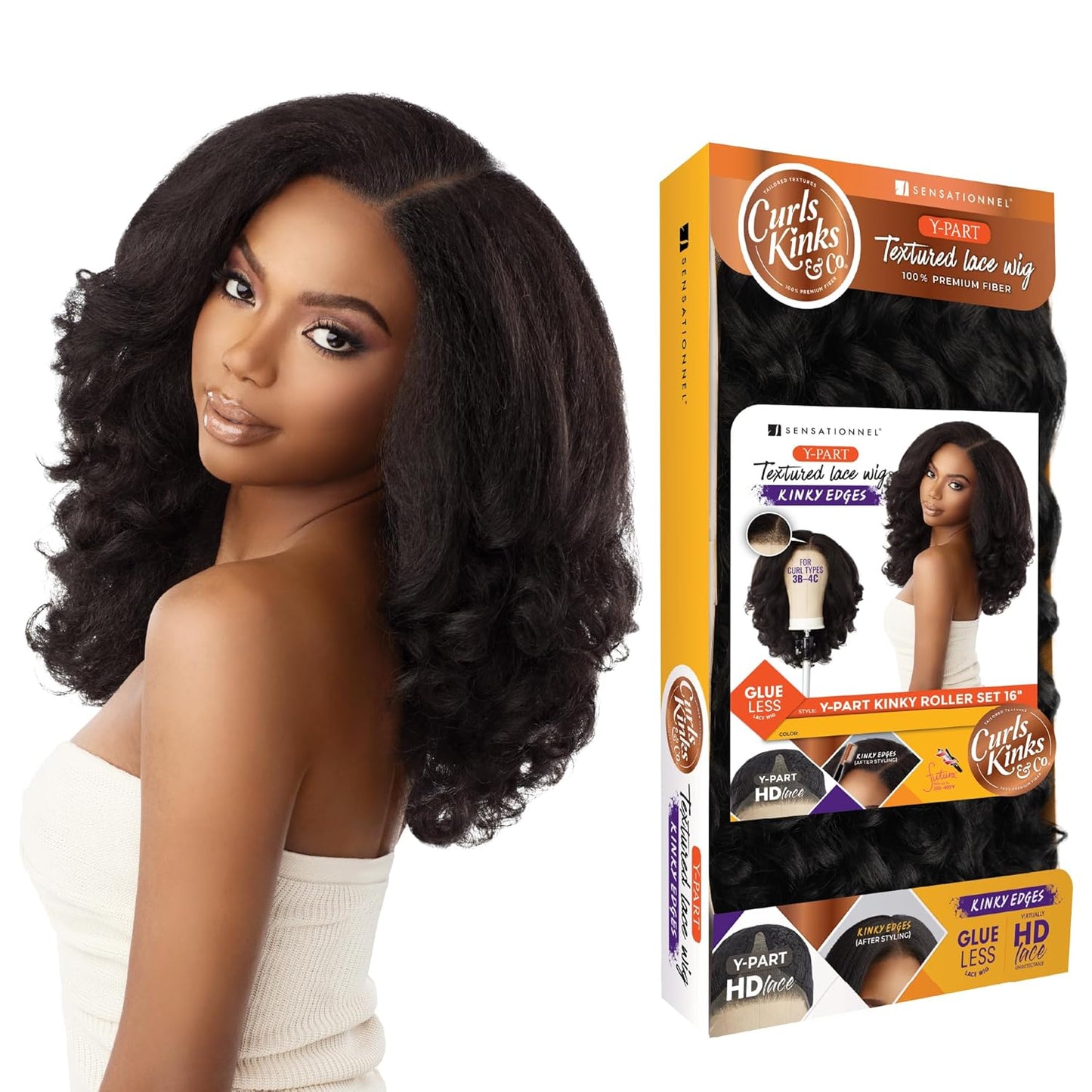 Sensationnel Curls Kinksandco Kinkyedges Wig for Natural Textures