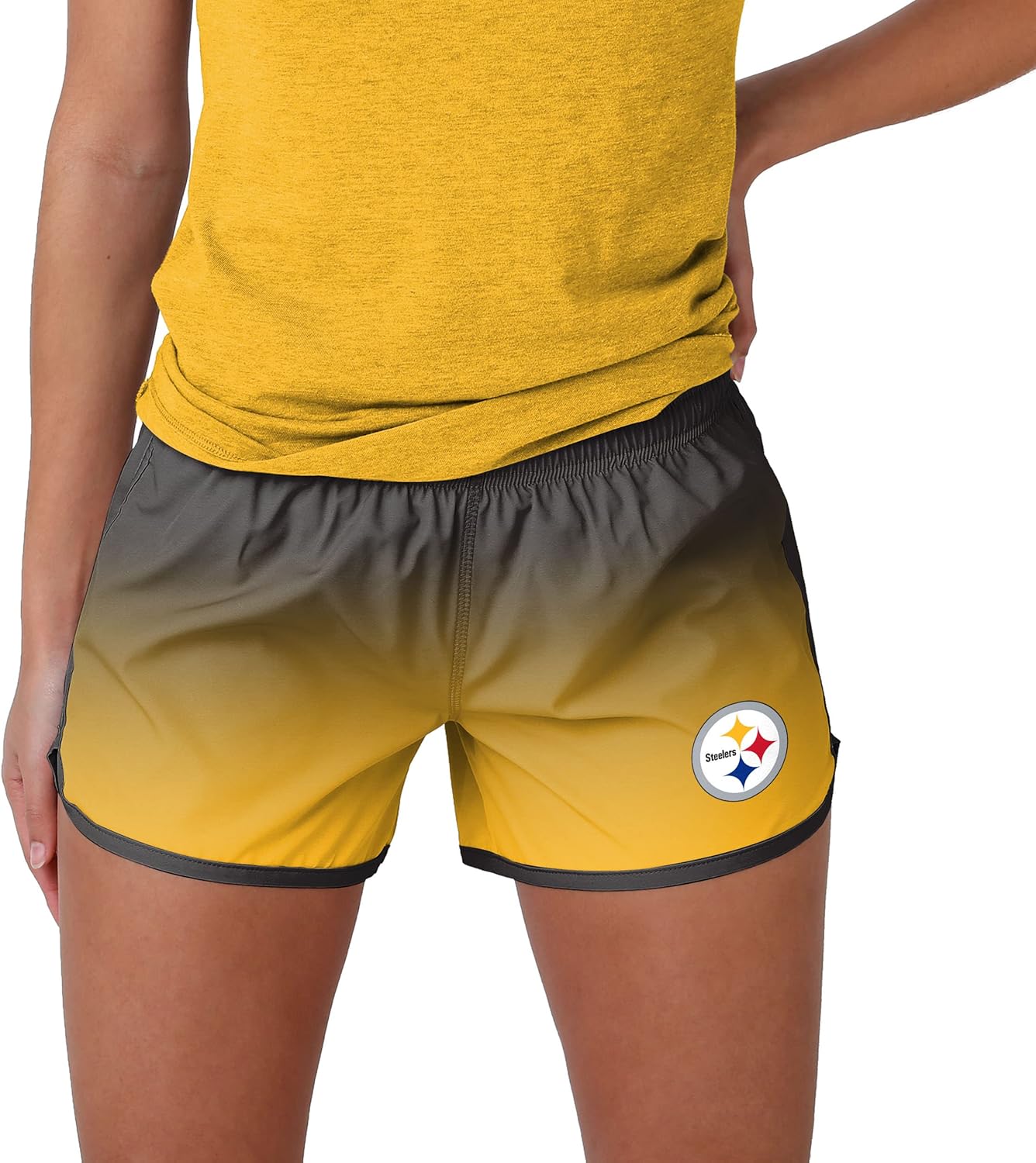FOCO Women's NFL Team Logo Running Shorts for Active Ladies