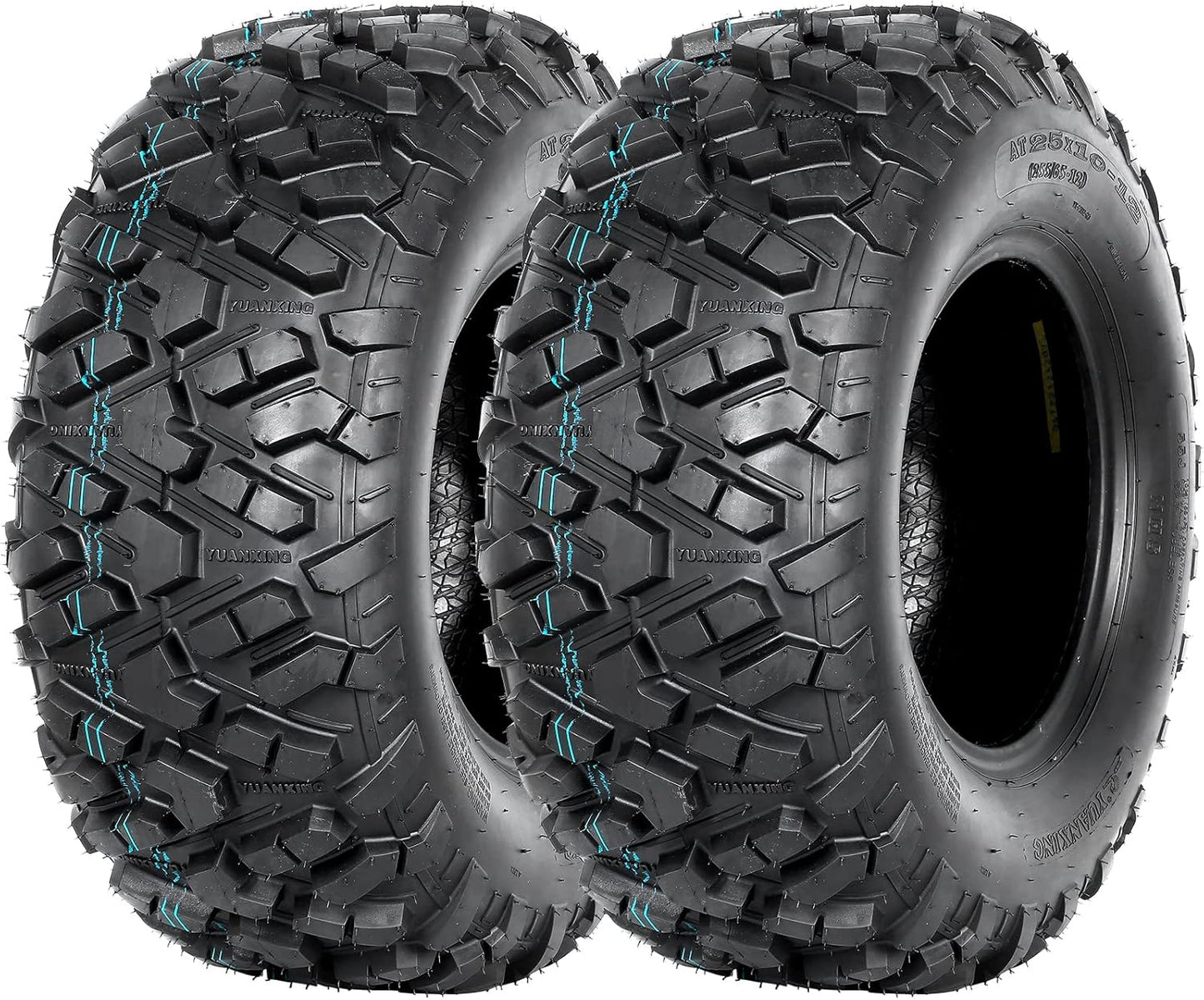 WEIZE 25x10-12 ATV Tires for All Terrain Adventures