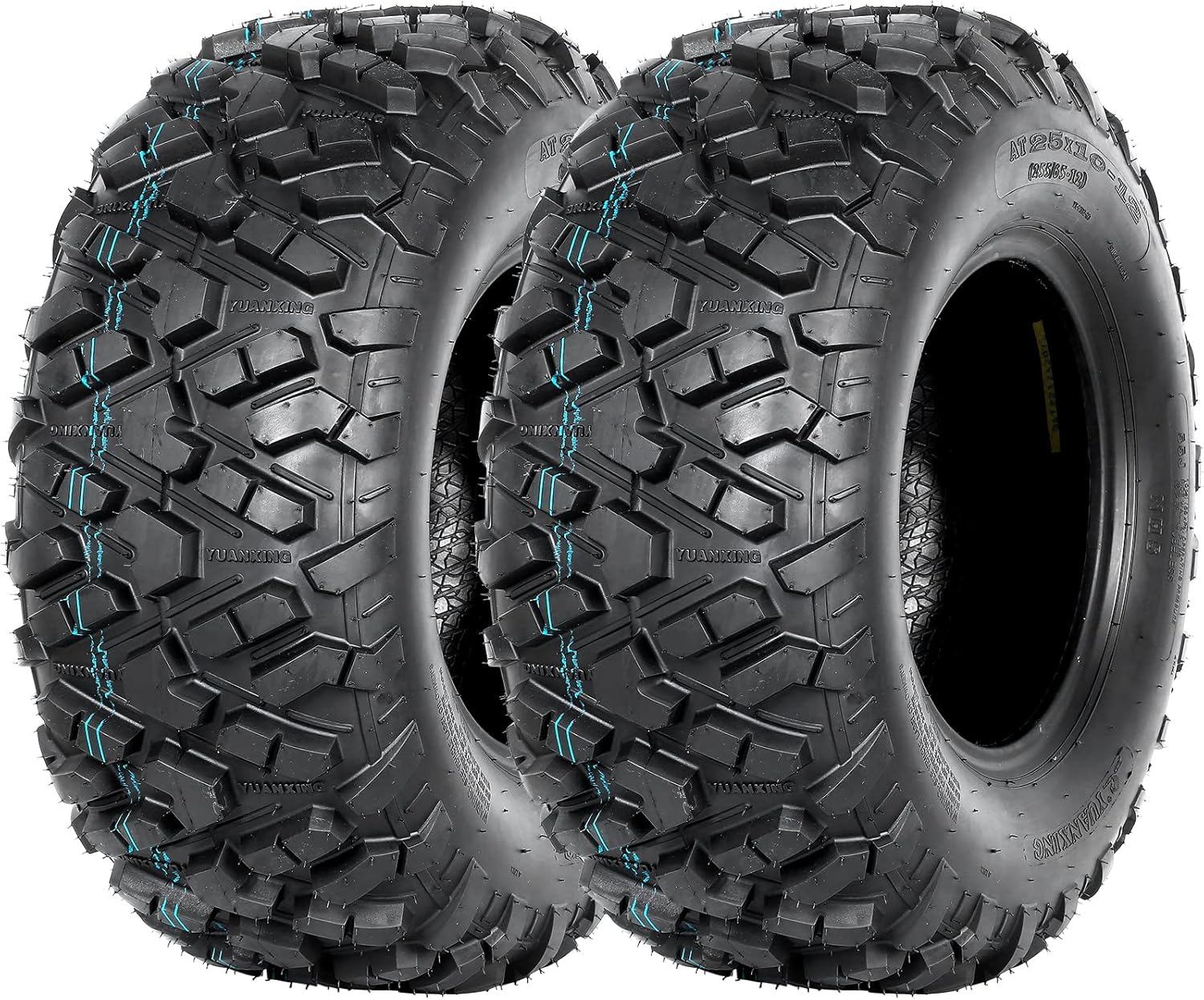 WEIZE 25x10-12 ATV Tires for All Terrain Adventures