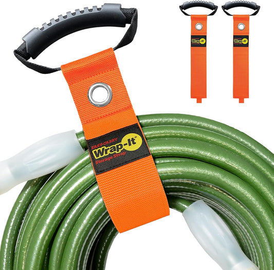 Blaze Orange Heavy Duty Storage Straps - Easy-Carry Wrap-It