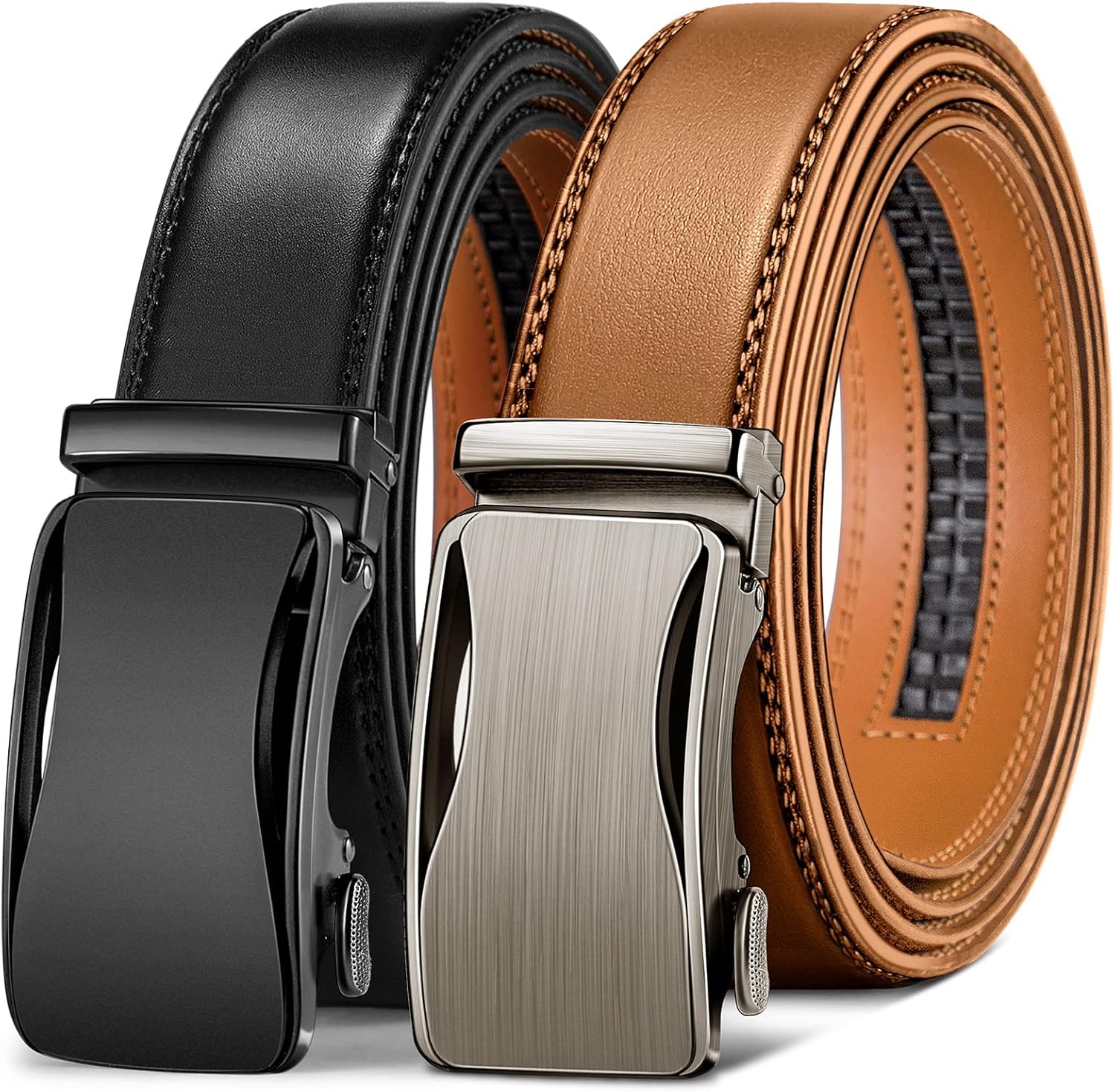 KEMISANT Mens Ratchet Belt for Dress and Casual Wear Gift