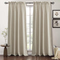 Natural Beige Linen Sheer Curtains 120 in Long - Light Filtering
