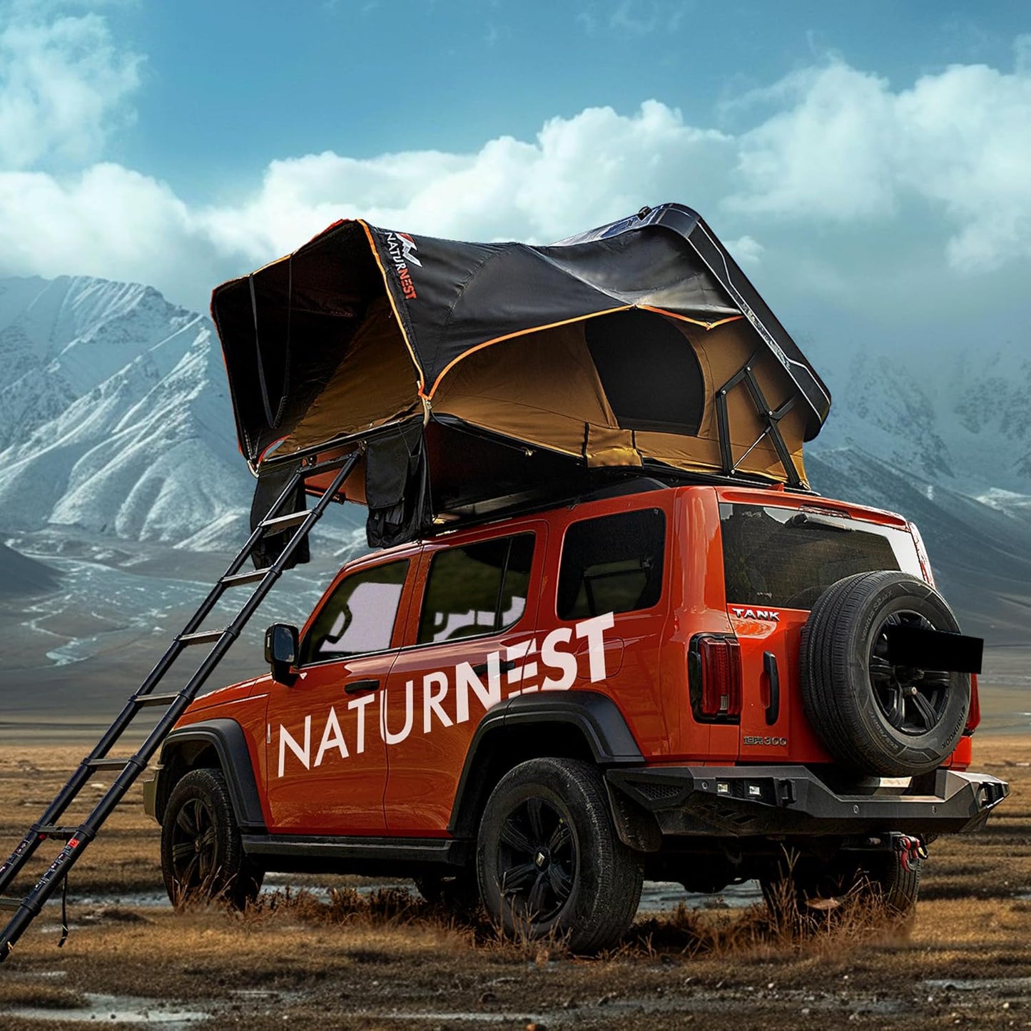 Naturnest Sirius 2: Easy Setup Hard Shell Rooftop Tent - 4 Season Privacy & Protection