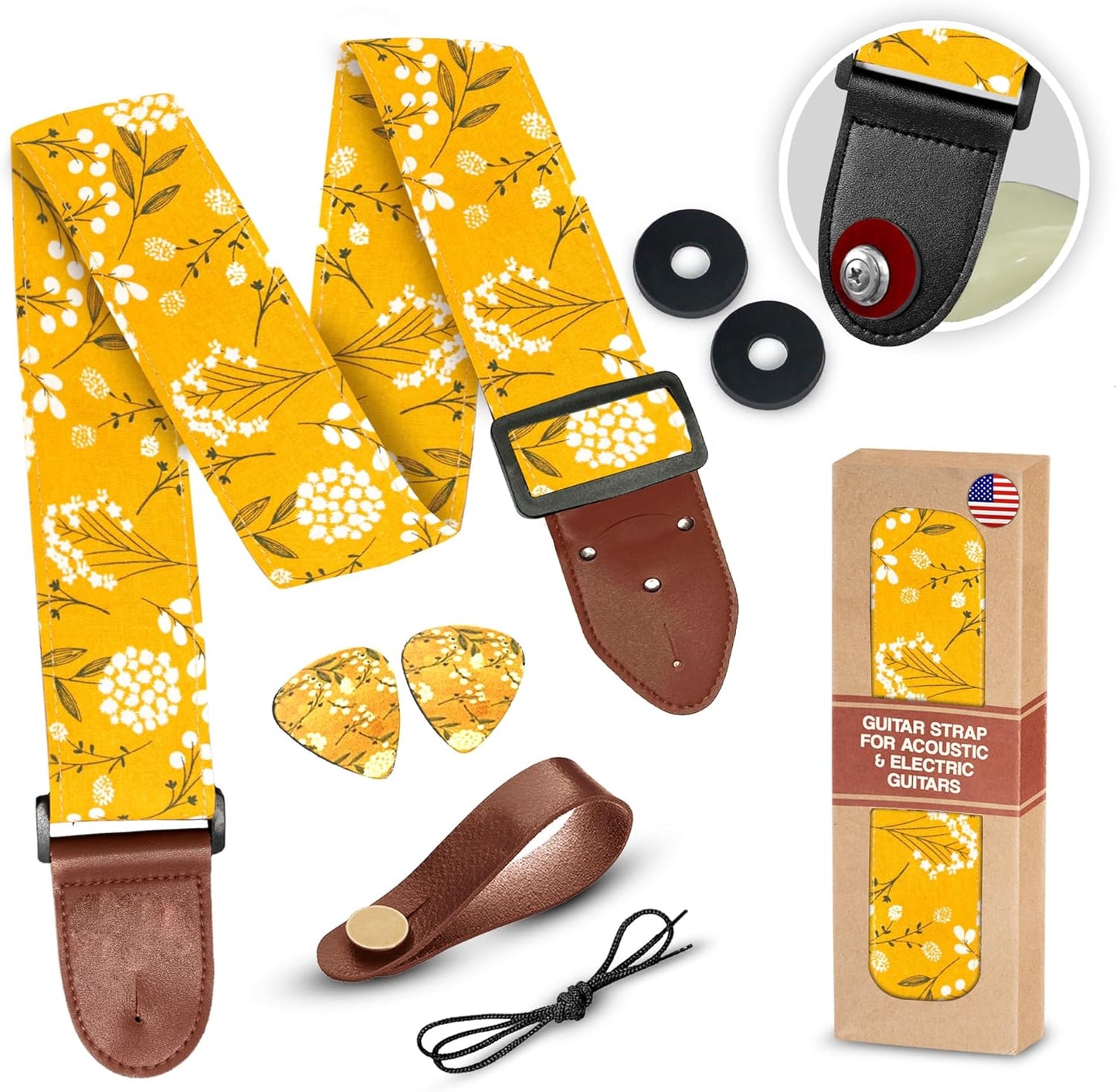 Multi-Use Guitar Strap Set - Perfect Gift for Guitar Players