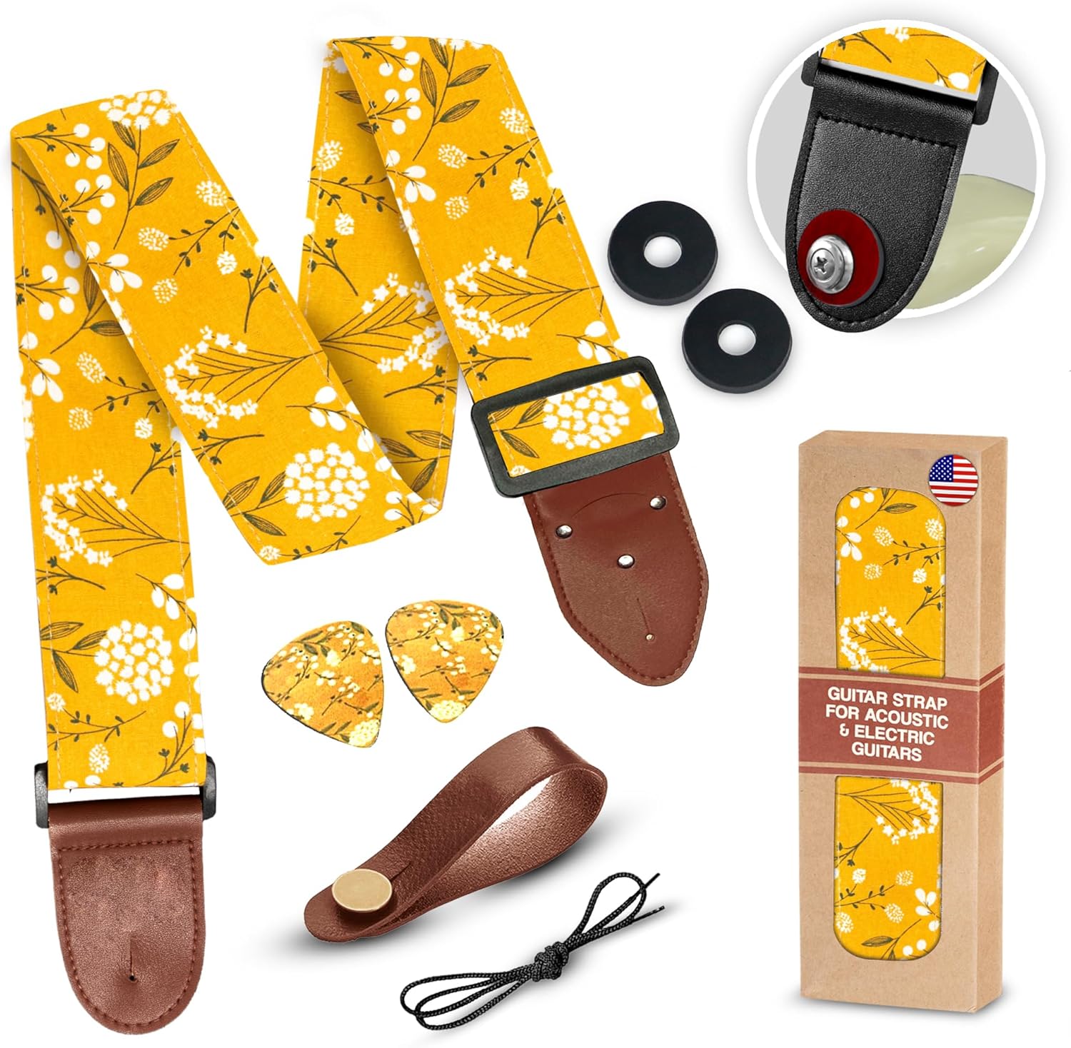 Multi-Use Guitar Strap Set - Perfect Gift for Guitar Players