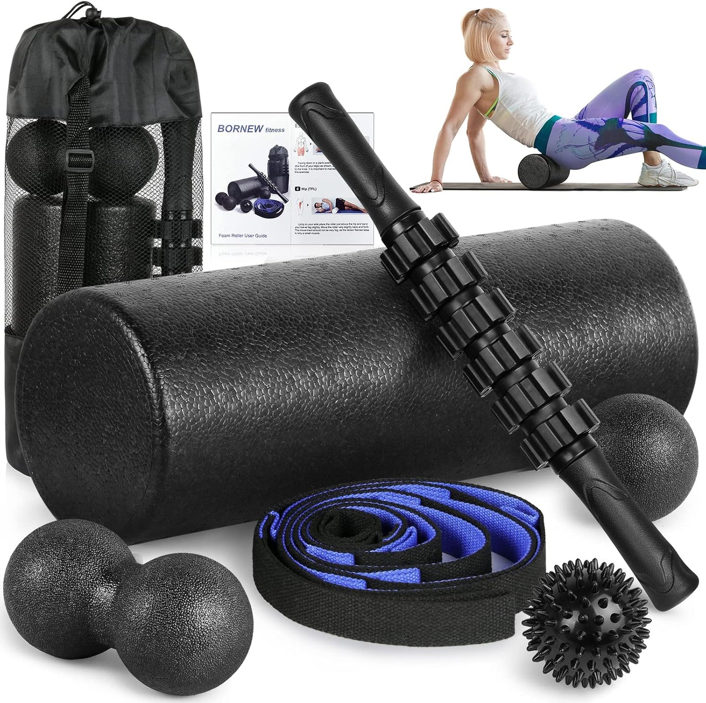 Foam Roller Set for Deep Tissue Massage and Muscle Recovery