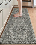 23x86 Extra Long Kitchen Mat Runner Brown Grey - Anti Fatigue Comfort