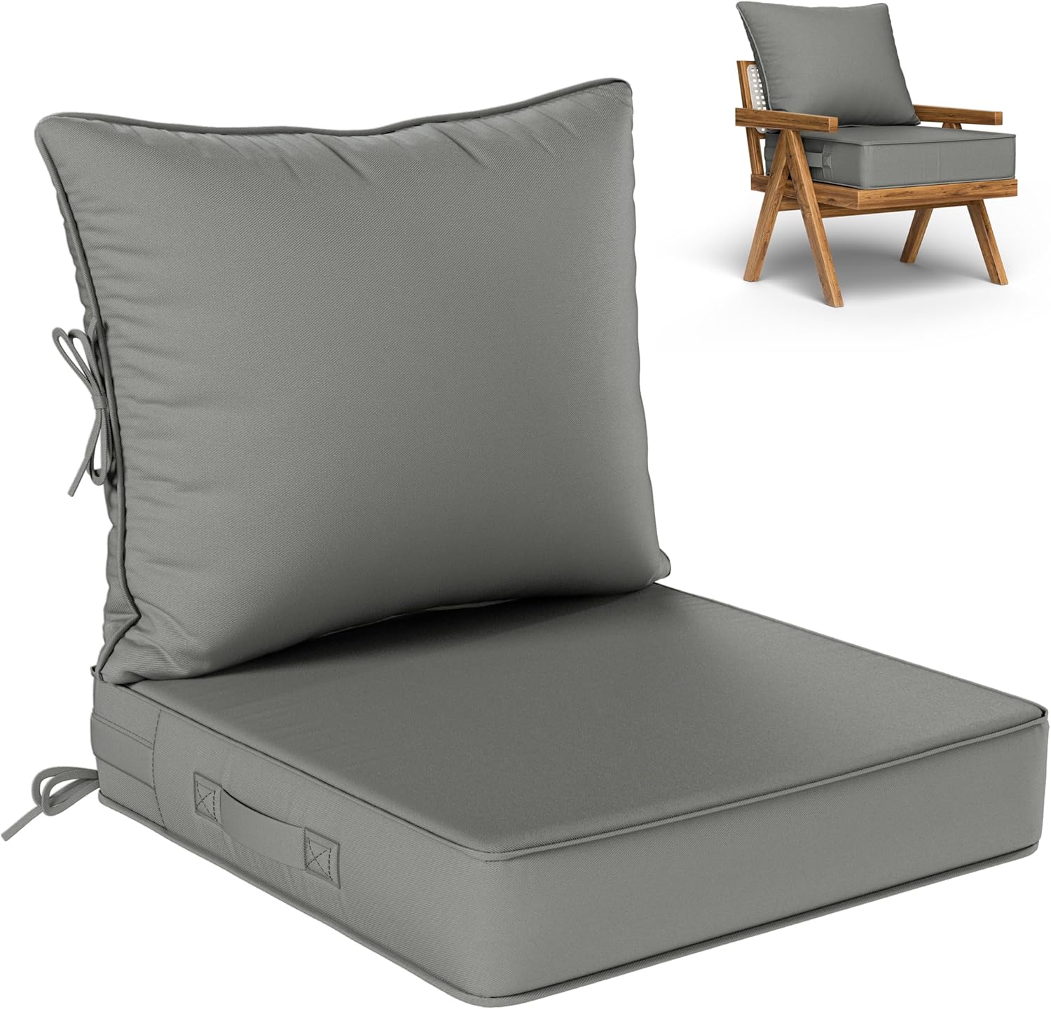 Outdoor Seat Cushion Set for Patio Furniture - Waterproof & Durable