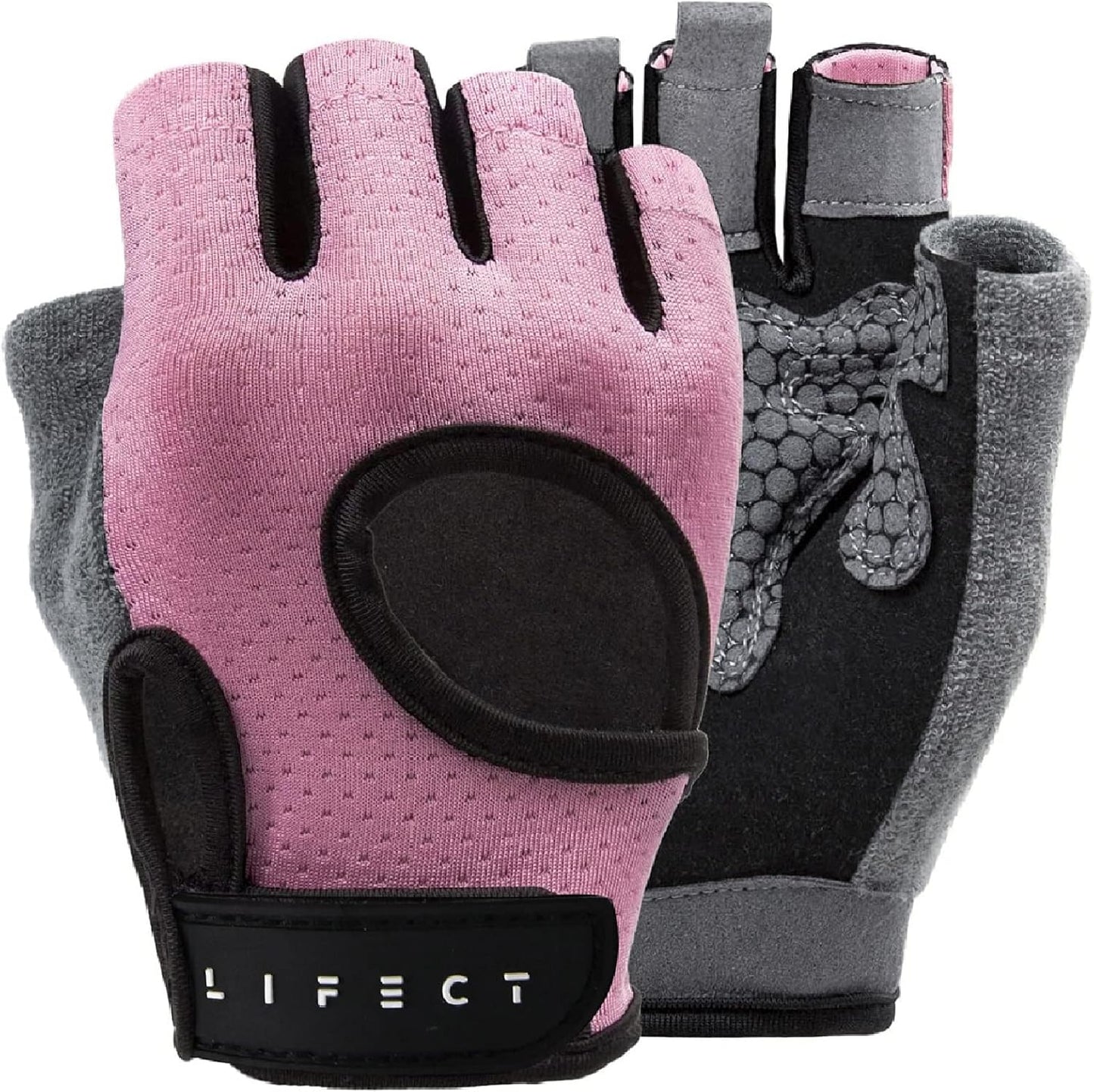 LIFECT Breathable Fingerless Gloves for Powerlifting