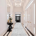 Washable Moroccan Hallway Runner Rug 2ft6ft x 16ft - Non Slip Gray