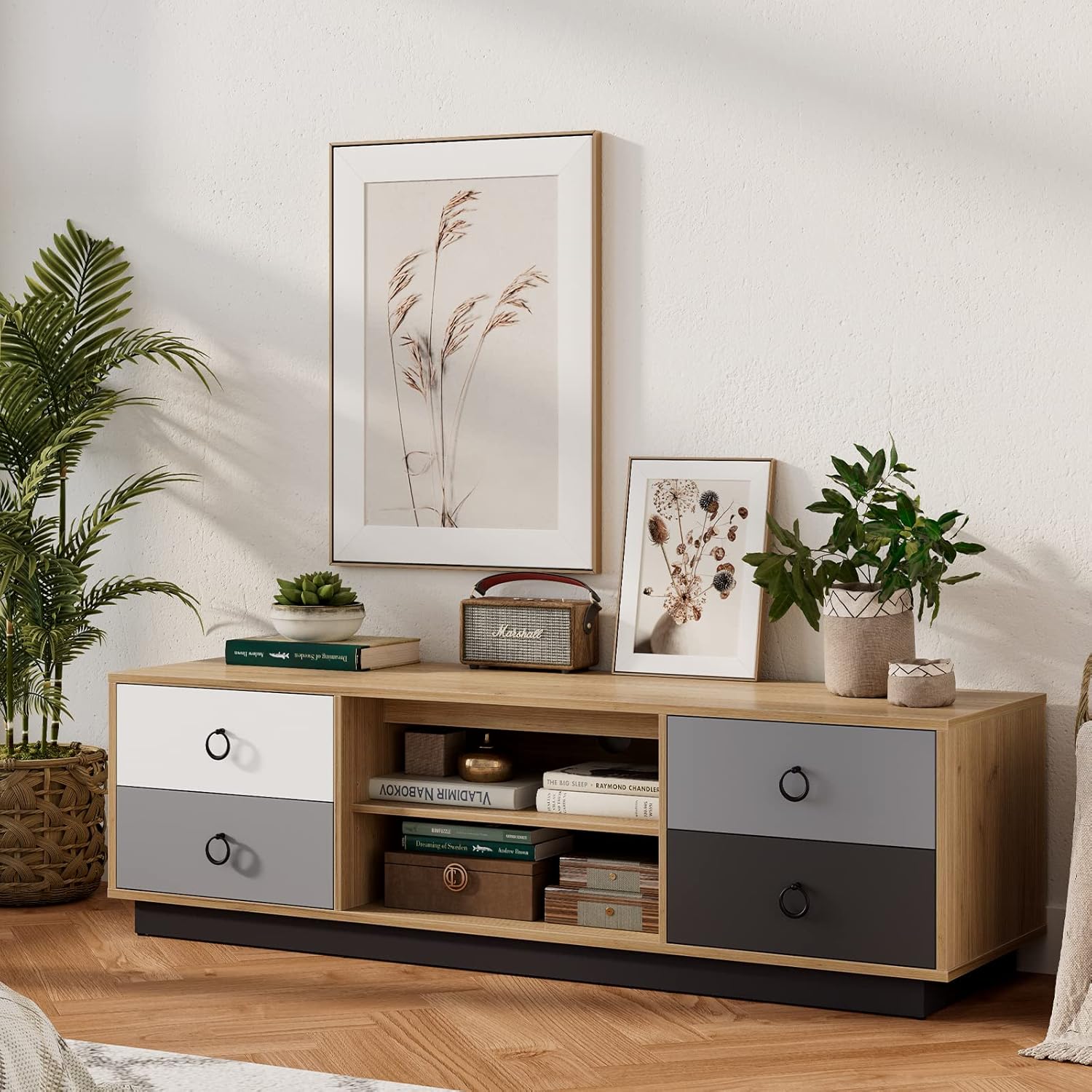 Tangkula TV Stand: Sleek Storage Solution for 60 TVs