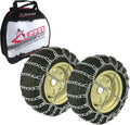Pair of 2 Link Tire Chains & Tensioners 23x10.5x12 - Turf Snow Chains