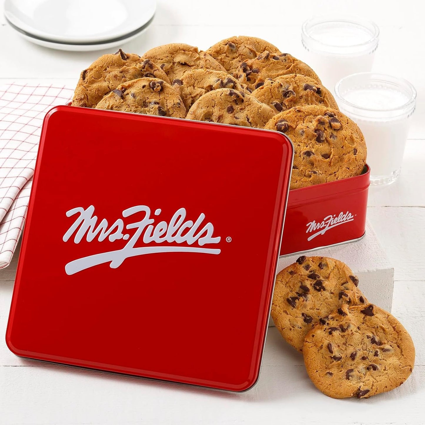 Mrs. Fields Dozen Semi-Sweet Chocolate Chip Cookies Gift Tin