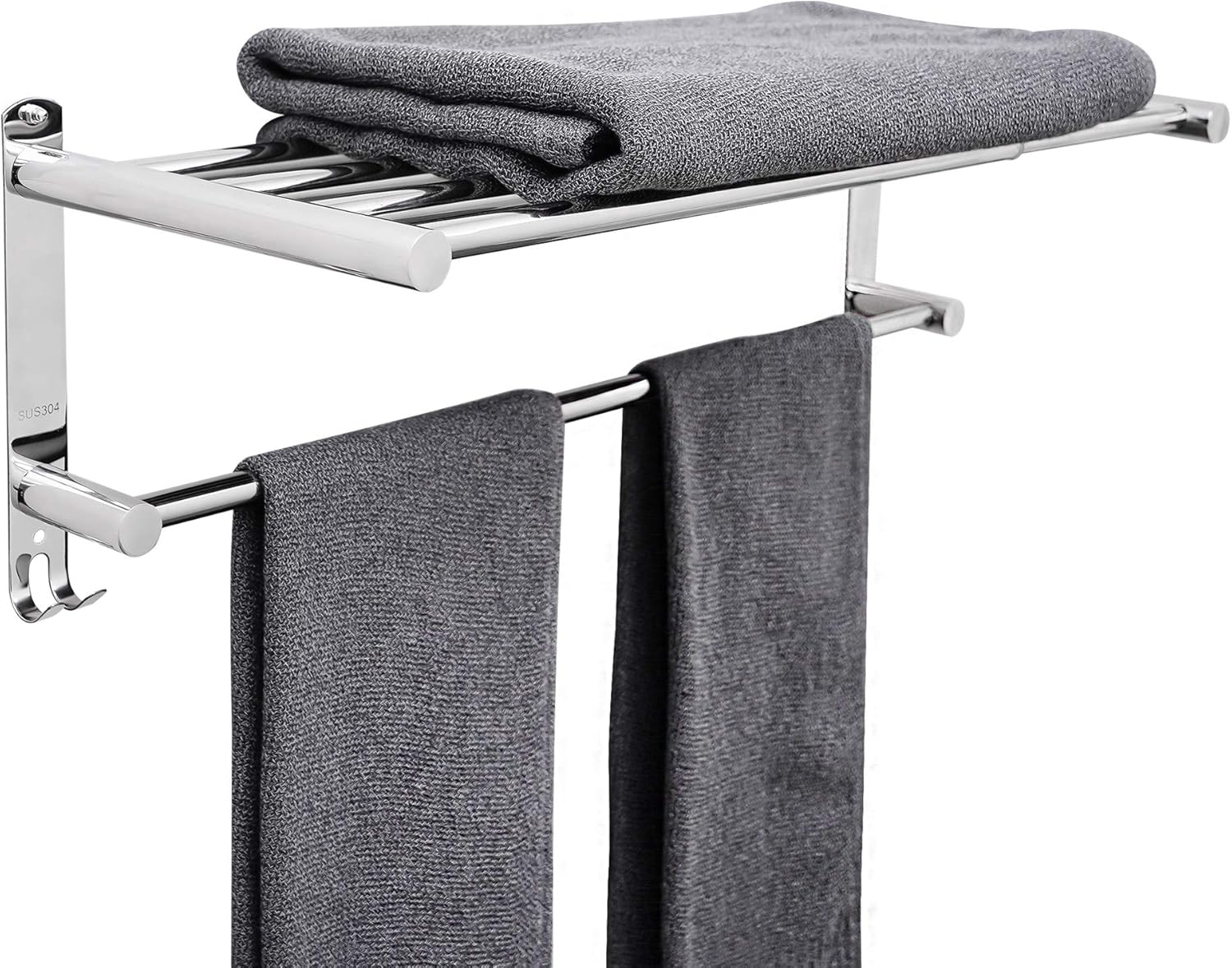 Retractable Towel Bars 20-30 In Stainless Steel for Bathroom