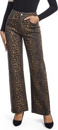 Women's Straight Leg High Waisted Black Jeans - Casual Pull On Fit