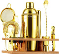 Soing 11-Piece Gold Bartender Kit - Mix Drinks Like a Pro!