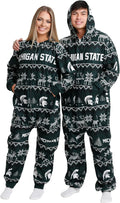 FOCO Unisex NCAA College Team Holiday Pajamas One Piece Onesie
