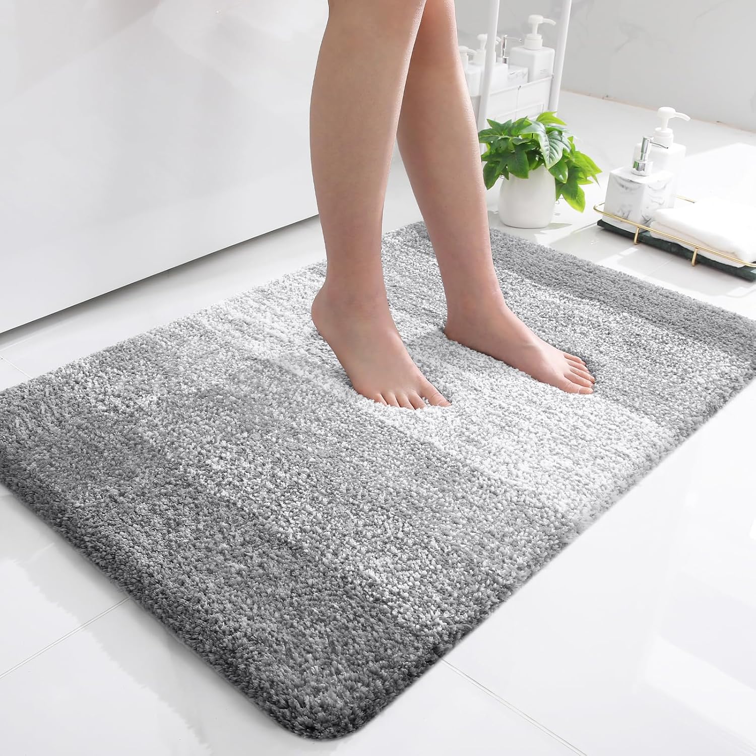 OLANLY Bathroom Rugs Mat 36x24, Soft Microfiber Quick Dry