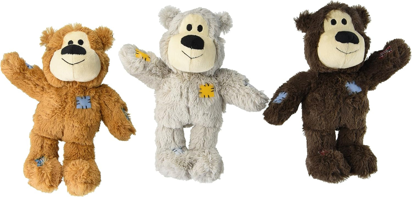 Kong Medium/Large Wild Knot Bear for Dogs - Pack of 3 Toys