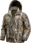 NEW VIEW Camo Hunting Jacket for Men - Warm Fleece Lined Quiet Shell