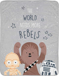 Star Wars Rebels Baby Blanket - Luxurious Gray Minky Design