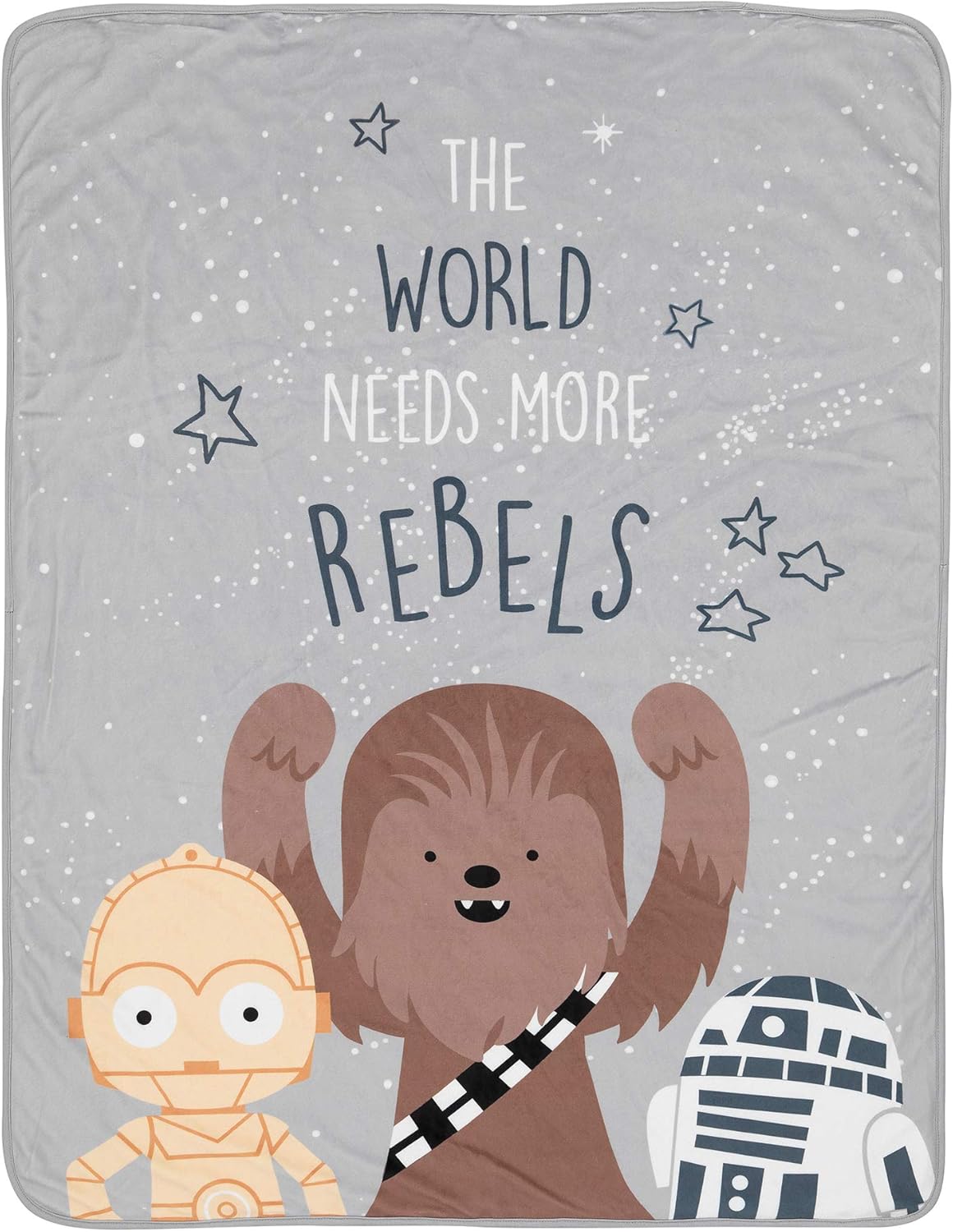 Star Wars Rebels Baby Blanket - Luxurious Gray Minky Design