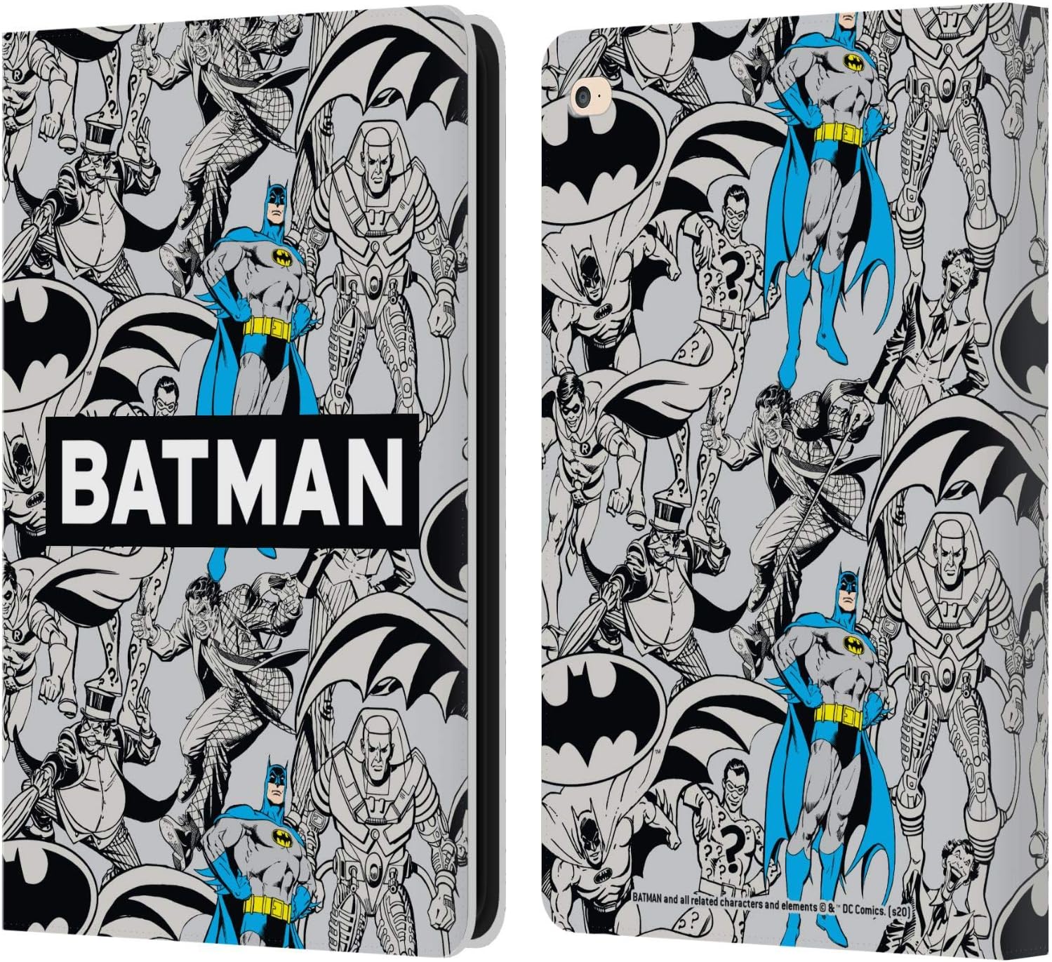 Batman DC Comics Vintage Fashion Leather Wallet Case for iPad Air 2