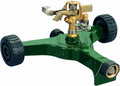 Orbit Brass Impact Sprinkler on Wheeled Base - Full-Circle Coverage