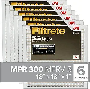 Filtrete 18x18x1 Air Filter for Clean Living and Dust Control