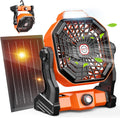 20000mAh Solar Camping Fan with LED Lantern - Long Run Portable Fan