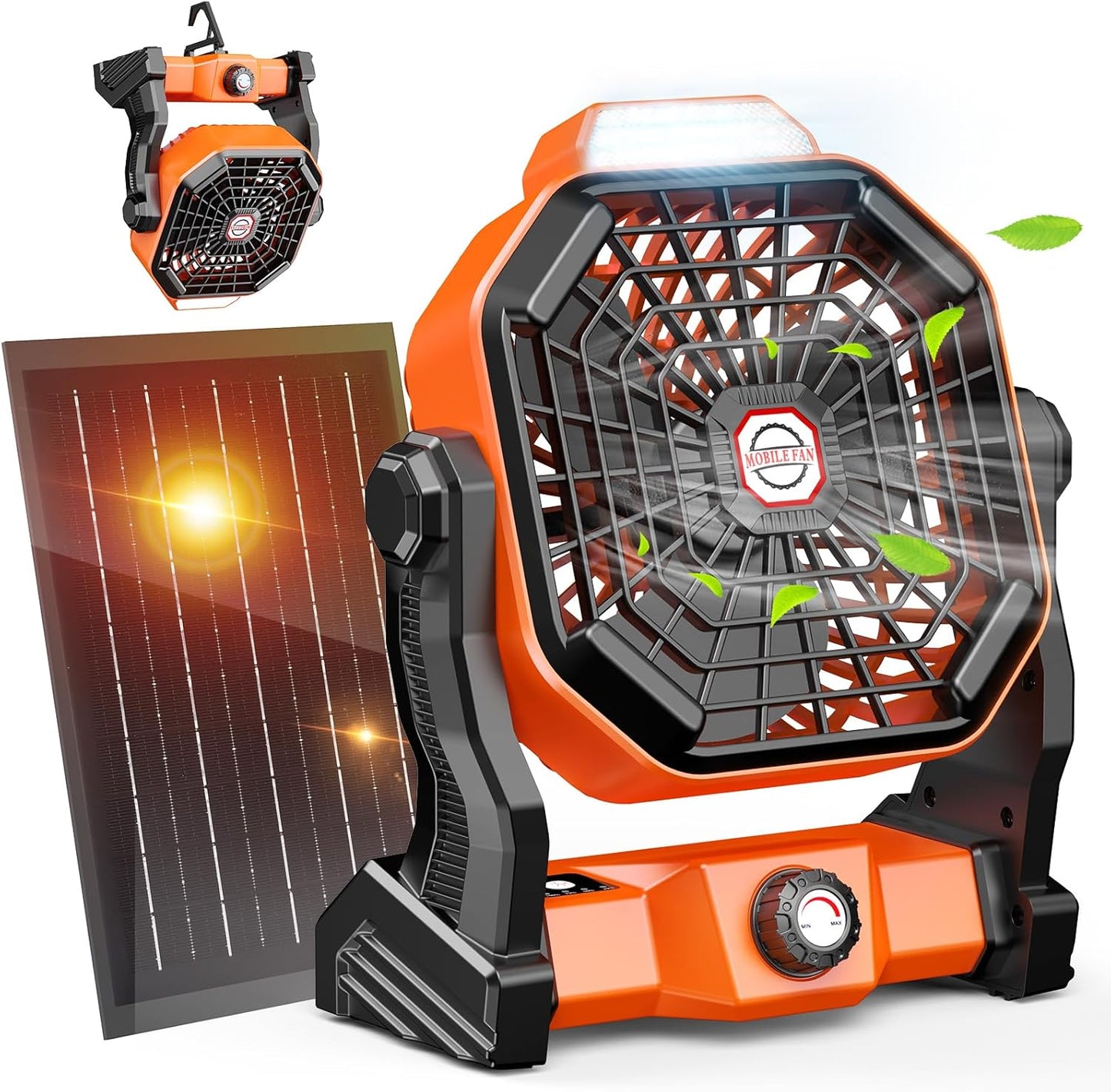 20000mAh Solar Camping Fan with LED Lantern for Outdoor Use