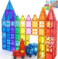100PCS Magnetic Tiles STEM Building Toys Set with 2 Cars - Creative