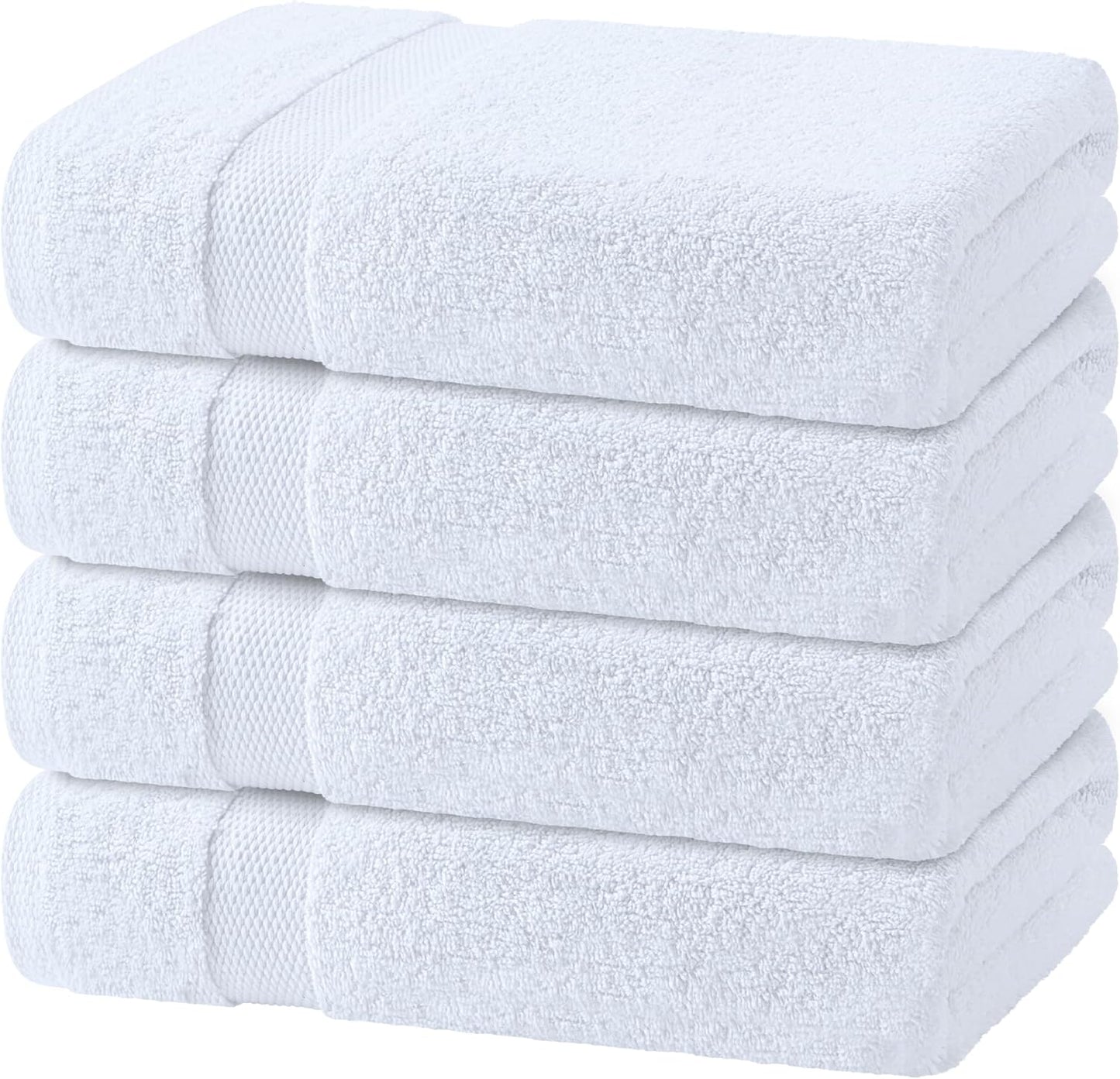 Wealuxe White Bath Towels Set for Home, Spa, Gym, and More