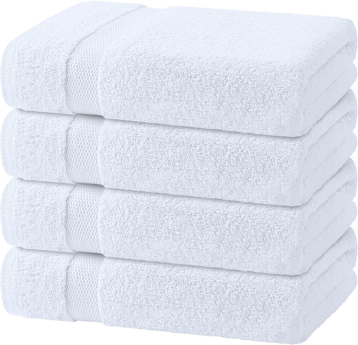 Wealuxe White Bath Towels Set for Home, Spa, Gym, and More