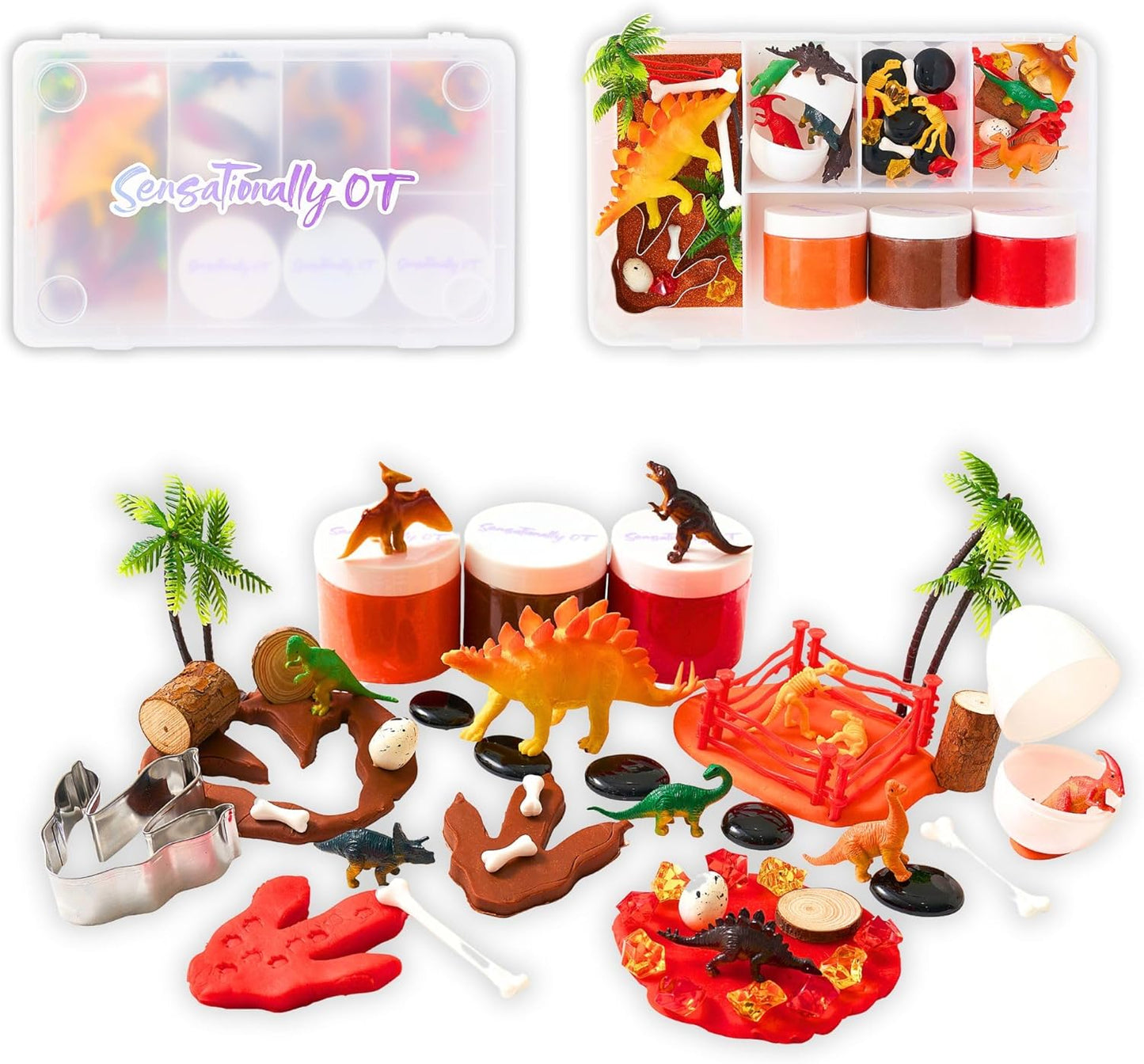 Dinosaur Sensory Dough Kit for Creative Play and Learning