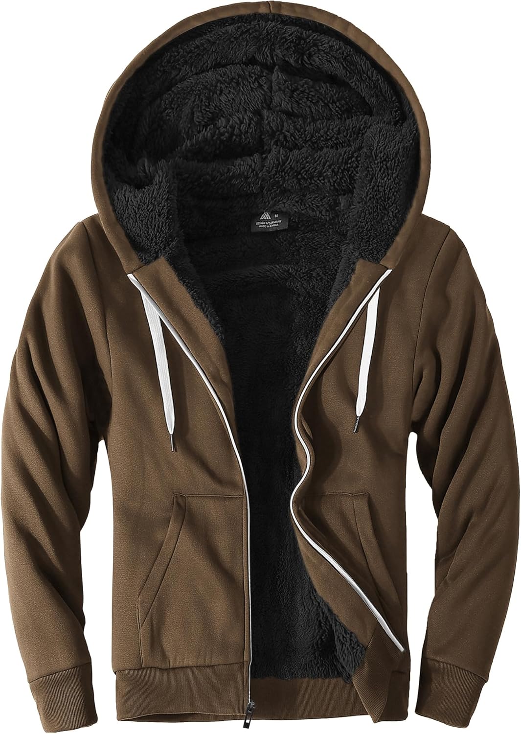 Little Beauty Fleece Hoodies for Men Winter Thick Jackets