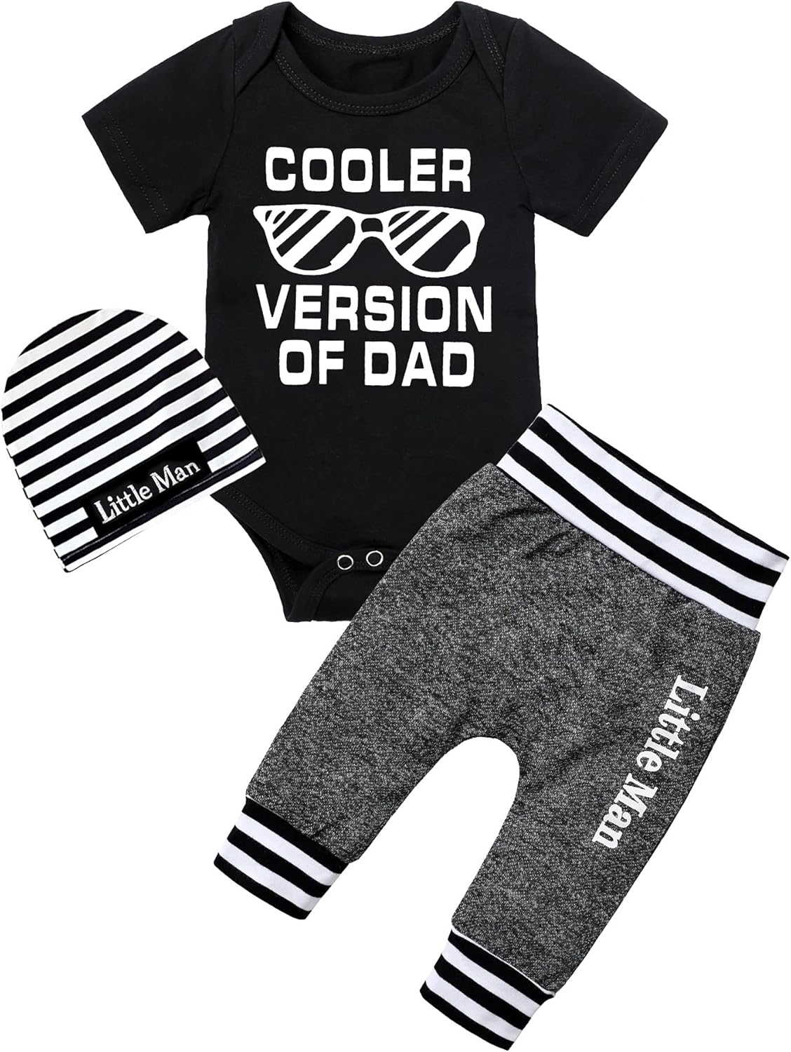 Fommy Newborn 3PCS Outfit - Adorable 'New to The Crew' Set