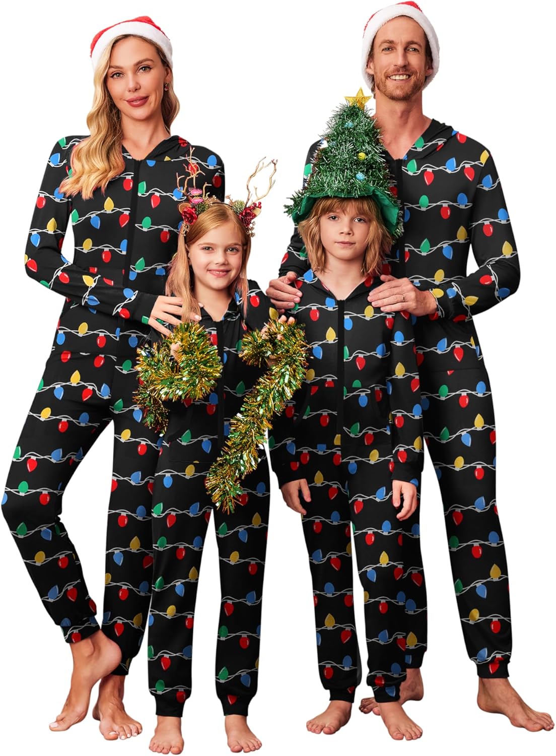 Ekouaer Christmas Matching Family Onesie Pajamas for All