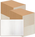 100 Pack Blank Kraft Notebooks A5 - Bulk Unlined Journals for School